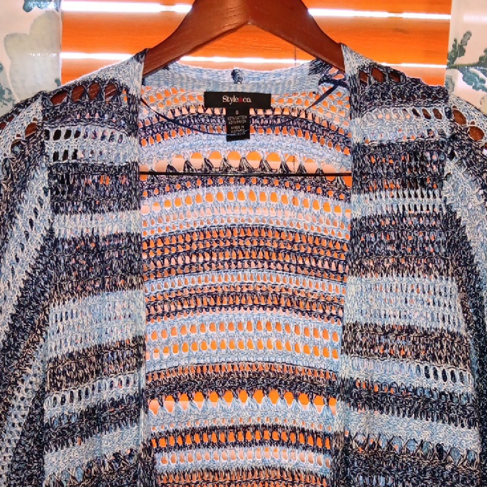 Style & Co. Multicolor Open-Front Cardigan - Picture 2 of 5